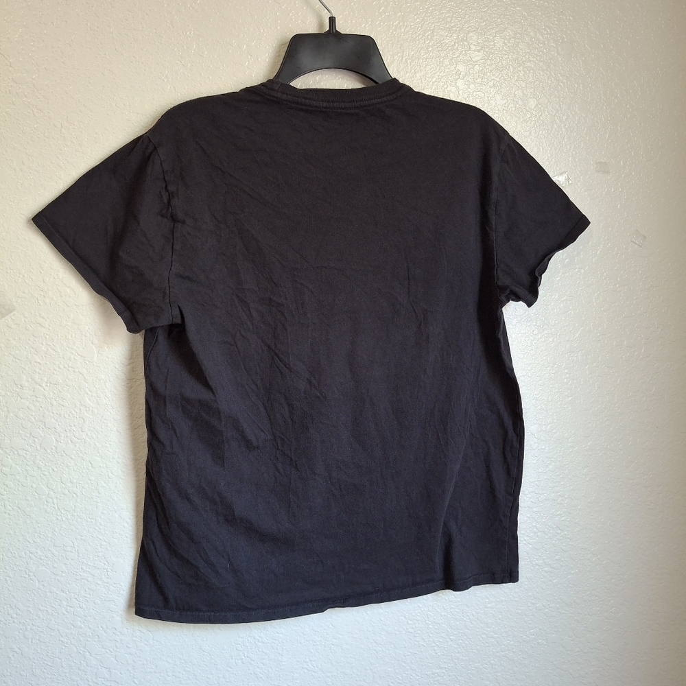 Alien Womens Black Logo Ribbed Neck Cotton Tshirt Medium - Picture 6 of 10